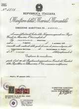 Attestato Capitano di Macchine Attestato Capitano di Macchine